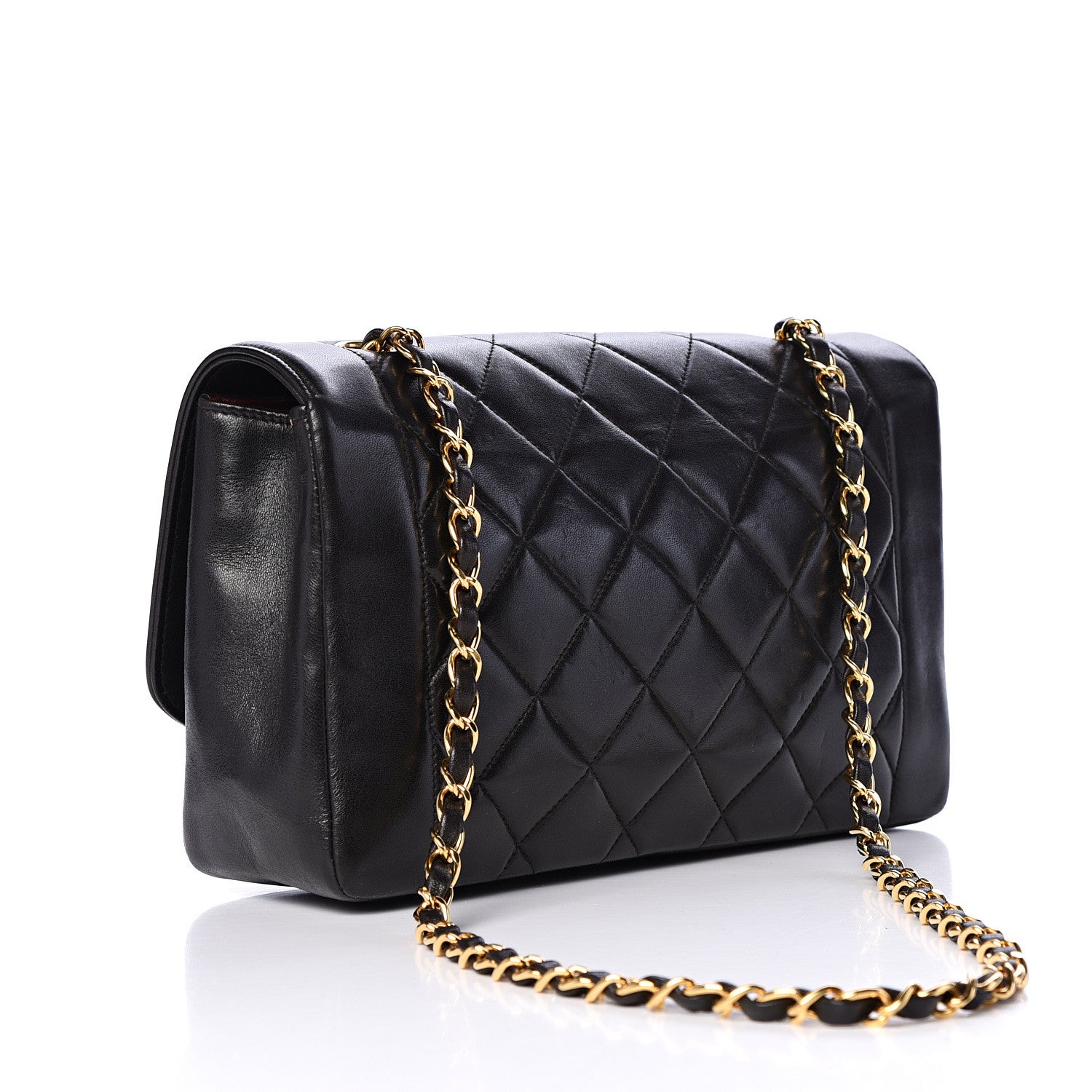 Chanel Lambskin Quilted Medium Single Flap Black 2 of 9