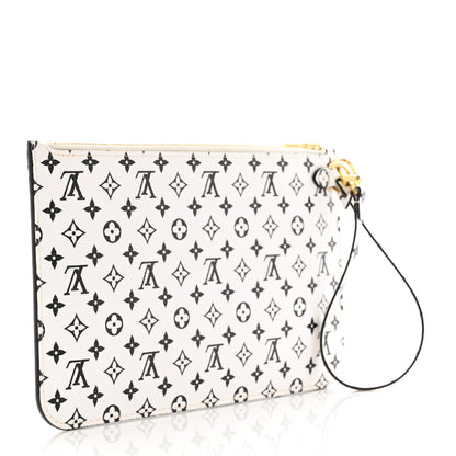 Louis Vuitton Monogram Giant Neverfull MM GM Pochette White 3 of 7