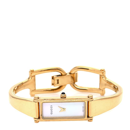 Gucci Stainless Steel Mother of Pearl 12mm 1500L Horsebit Quartz Watch 2 of 4