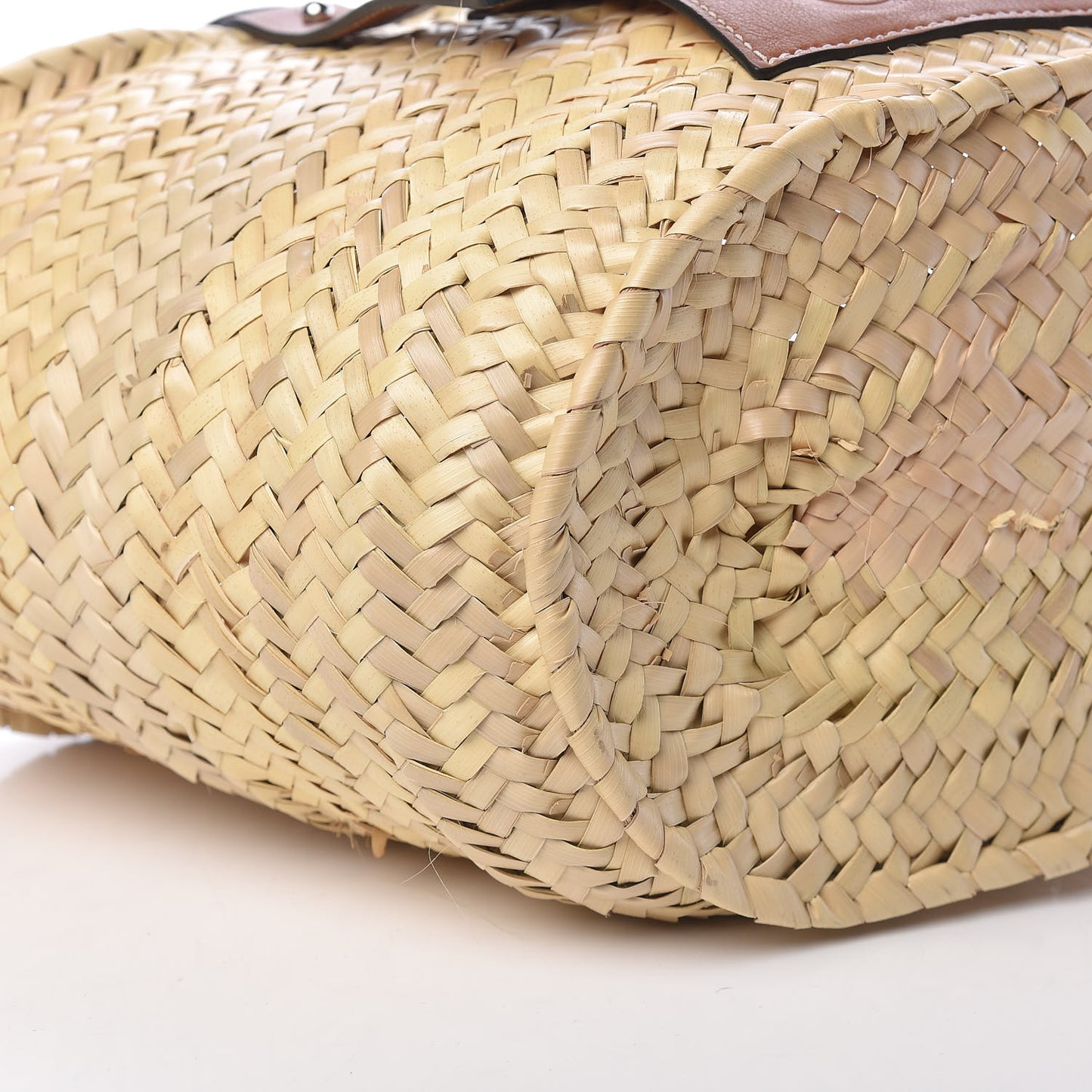 Raffia Basket Tote Bag Natural Tan
