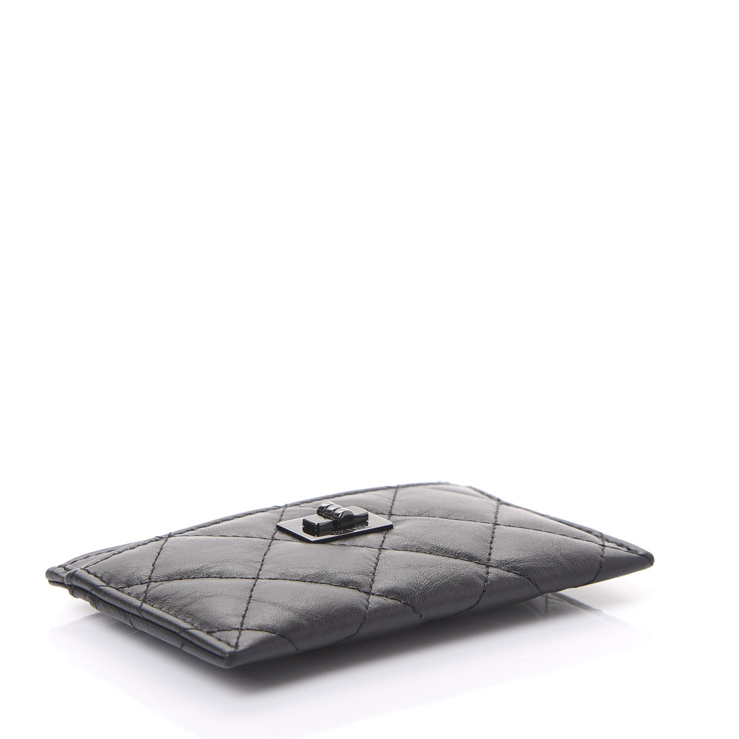 Chanel Aged Calfskin Quilted Reissue Card Holder So Black 3 of 11