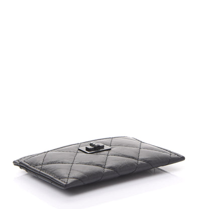 Chanel Aged Calfskin Quilted Reissue Card Holder So Black 3 of 11