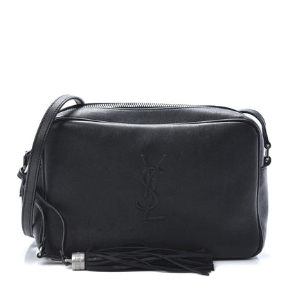 Saint Laurent Lambskin Monogram Small Lou Camera Bag Black 1 of 12