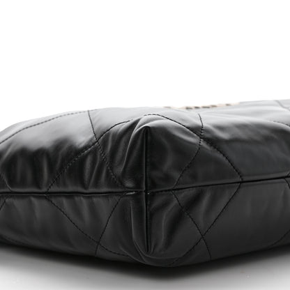 Chanel Shiny Calfskin Quilted Small Chanel 22 Black 8 of 9