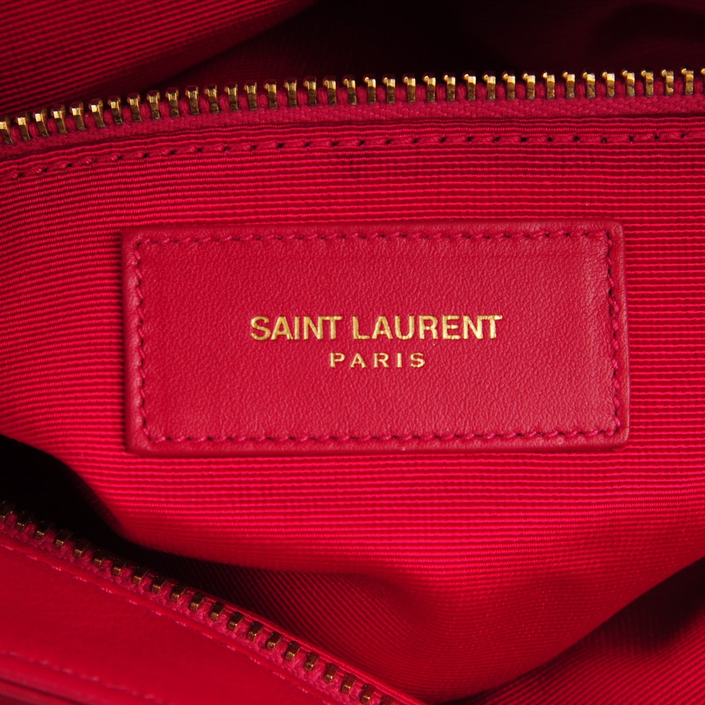 Smooth Calfskin Letters Fold-Over Clutch Fuchsia