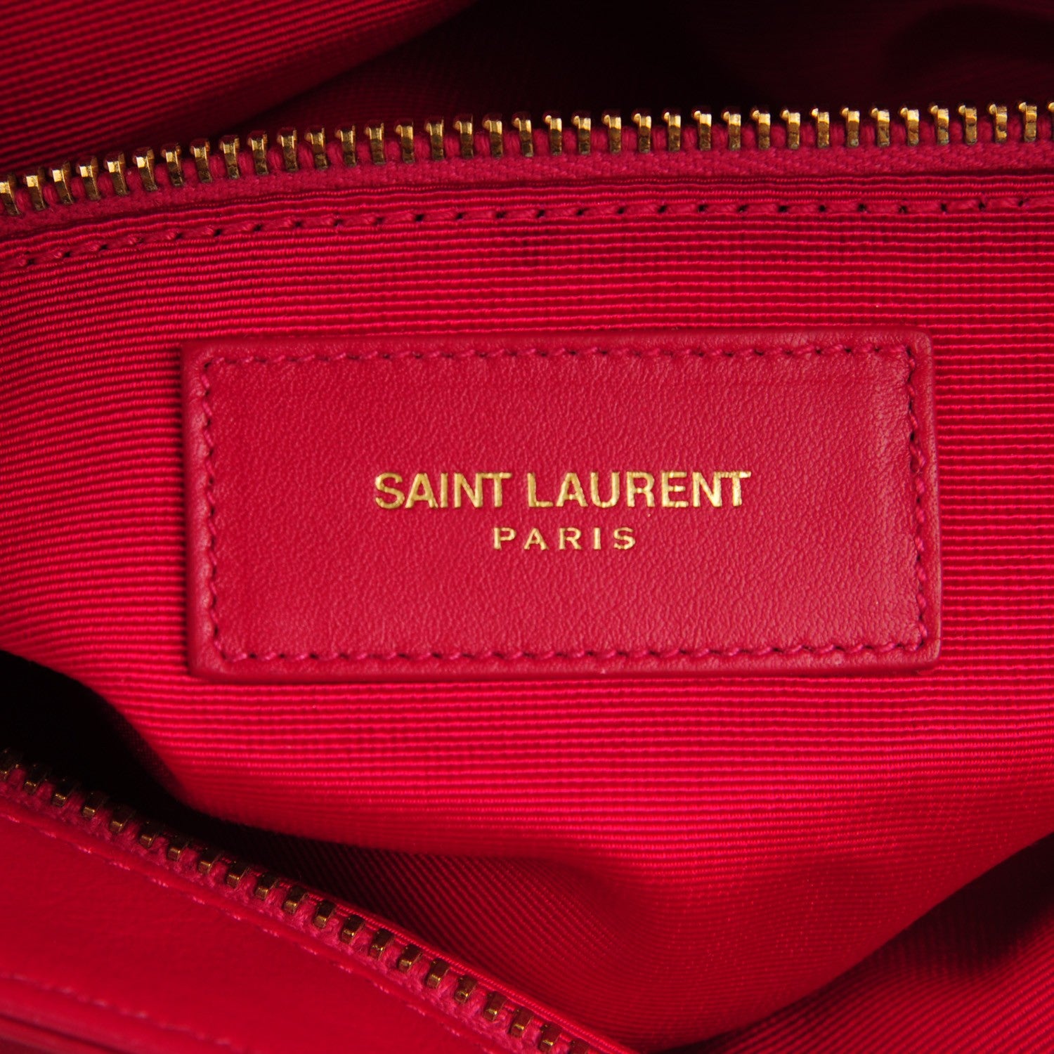 Saint Laurent Smooth Calfskin Letters Fold-Over Clutch Fuchsia 7 of 8