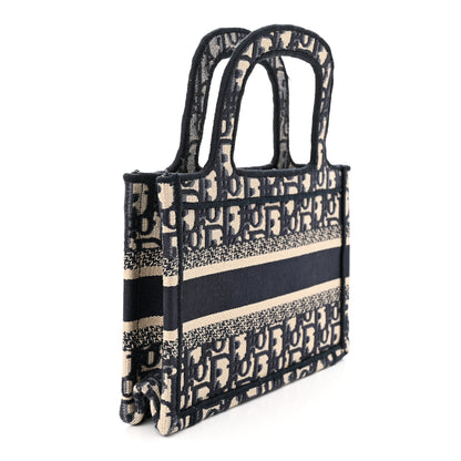 Christian Dior Oblique Mini Book Tote Blue Multicolor 3 of 12