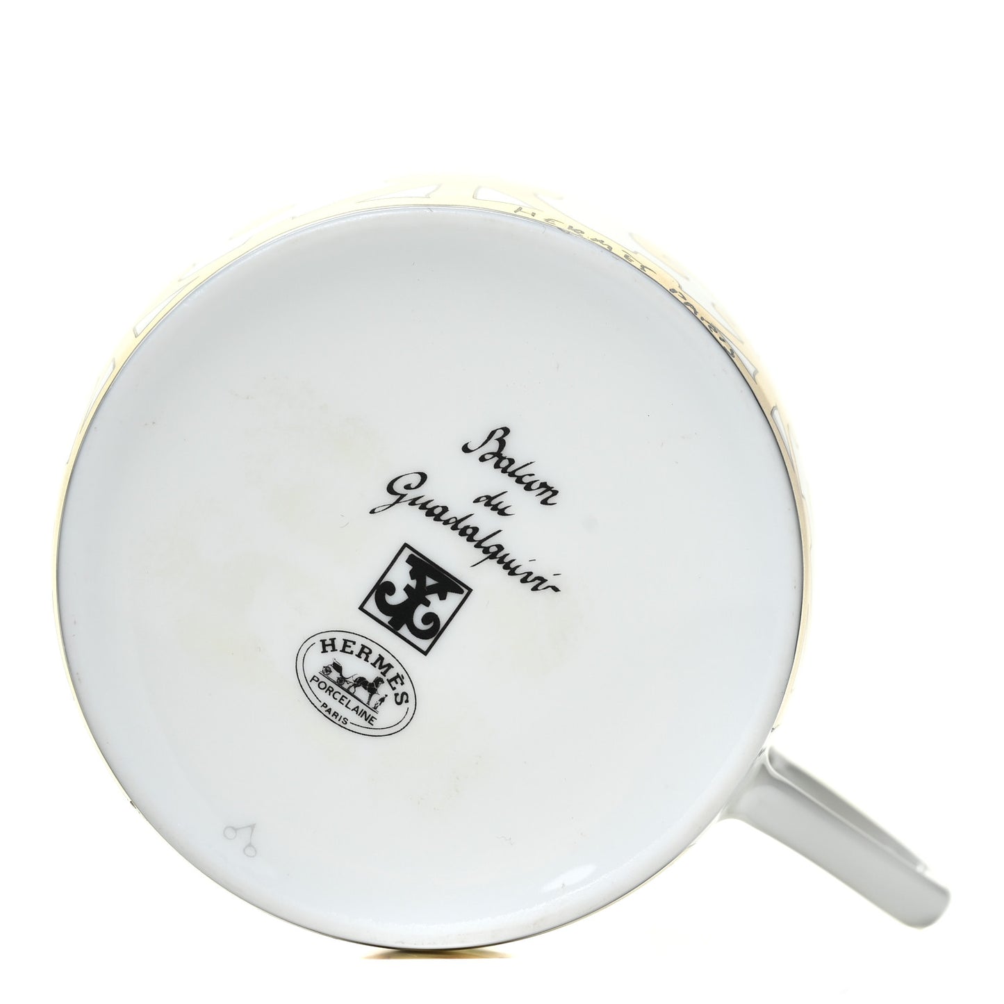 Porcelain Balcon du Guadalquivir Tea Cup And Saucer Gold