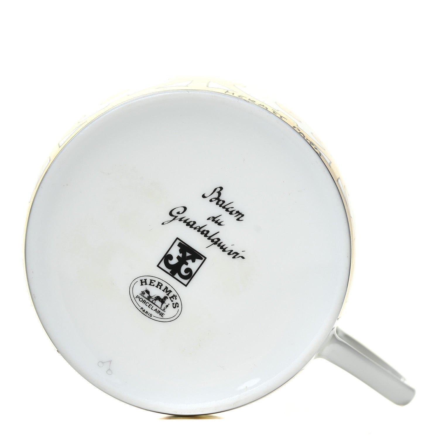 Hermes Porcelain Balcon du Guadalquivir Tea Cup And Saucer Gold 4 of 7