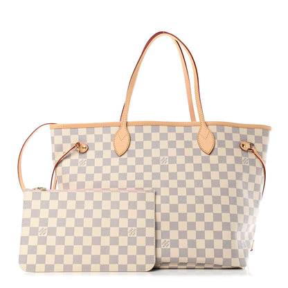 Louis Vuitton Damier Azur Neo Neverfull MM Rose Ballerine 1 of 4