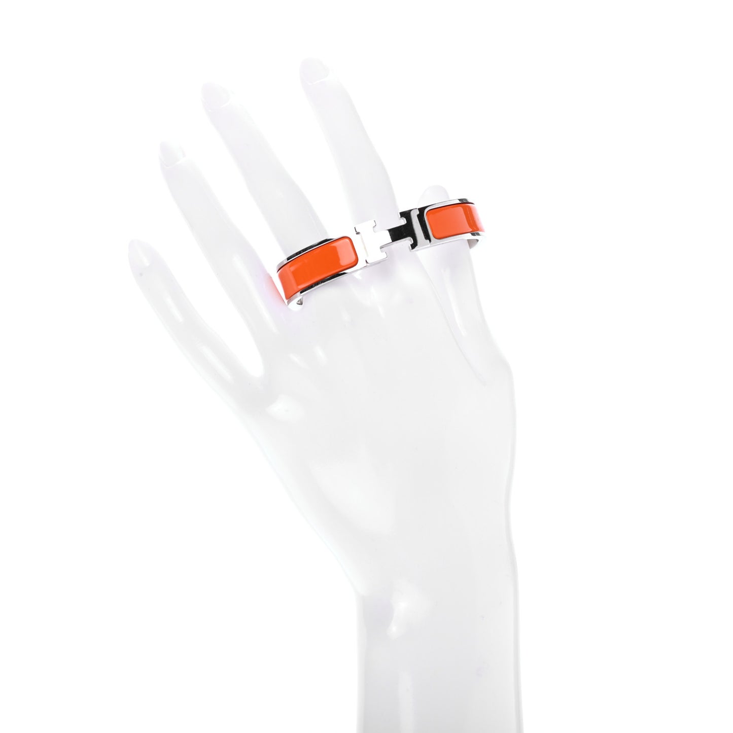 Enamel Narrow Clic Clac H Bracelet PM Orange