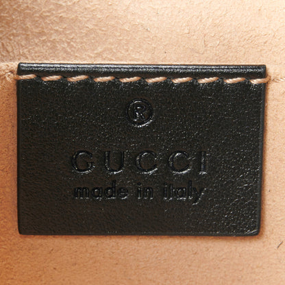 Gucci Calfskin Matelasse Mini GG Marmont Chain Shoulder Bag Black 6 of 11