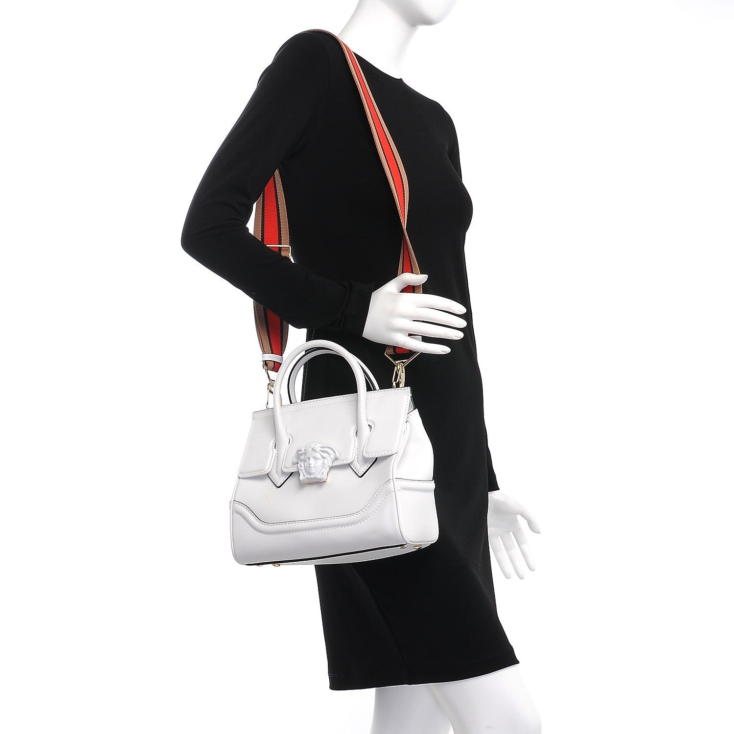 Versace Calfskin Medium Palazzo Empire Bag White 2 of 7