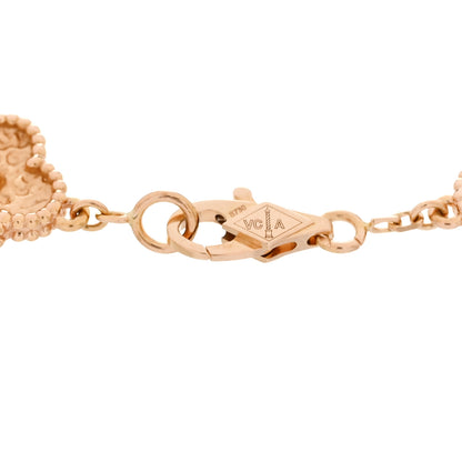 Van Cleef & Arpels 18K Rose Gold 6 Motifs Sweet Alhambra Bracelet 3 of 6