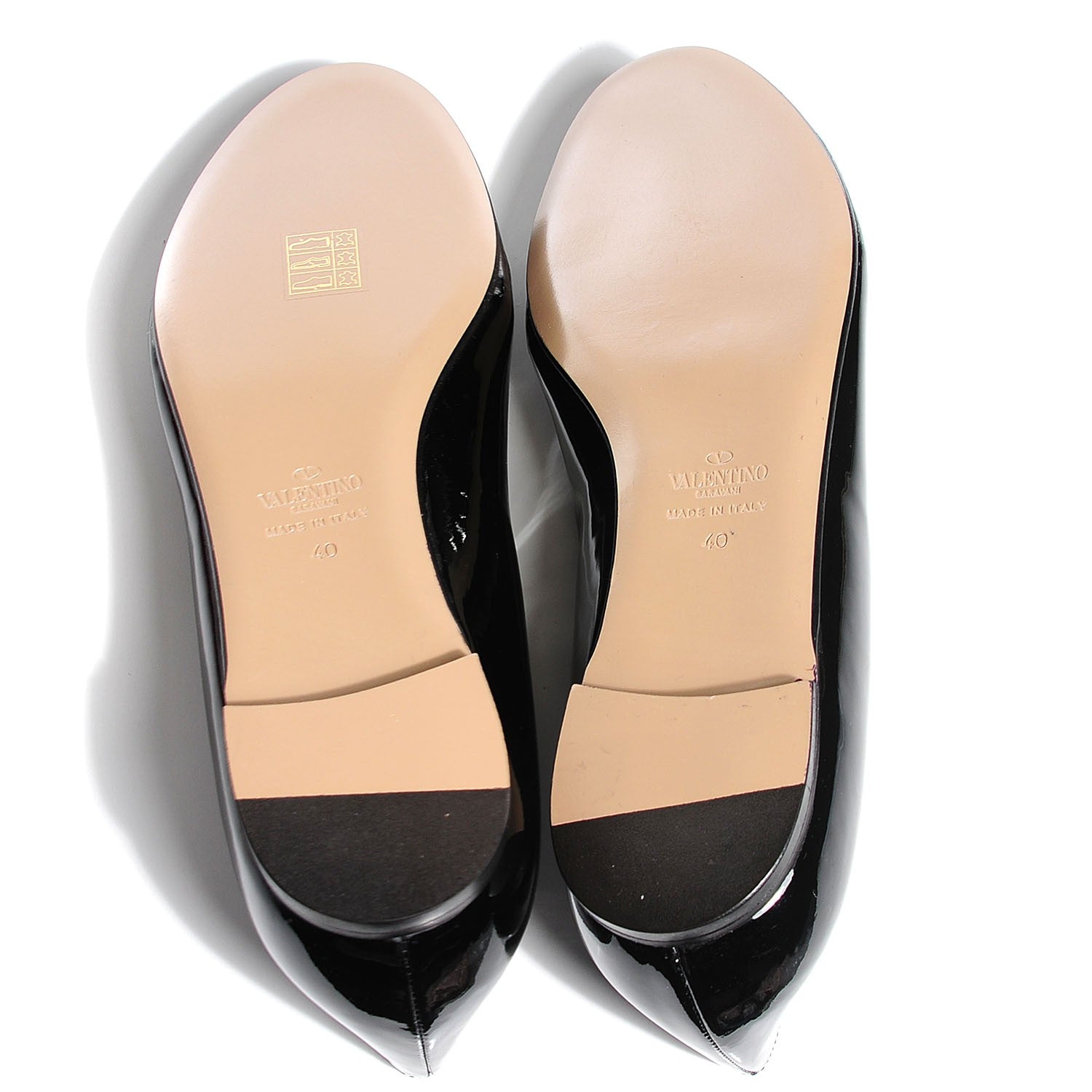 Valentino Garavani Patent Loafer Flats 40 Black 5 of 8
