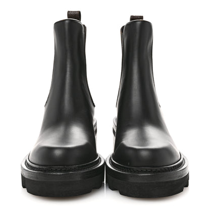 Louis Vuitton Calfskin Monogram Beaubourg Ankle Boots 37.5 Black 3 of 8