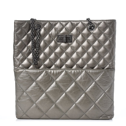Chanel Aged Calfskin Quilted Reissue 2.55 Tote Light Gold 1 of 8