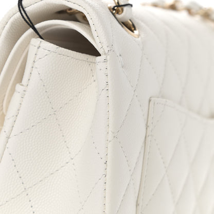 Chanel Caviar Quilted Small Double Flap White 13 of 16