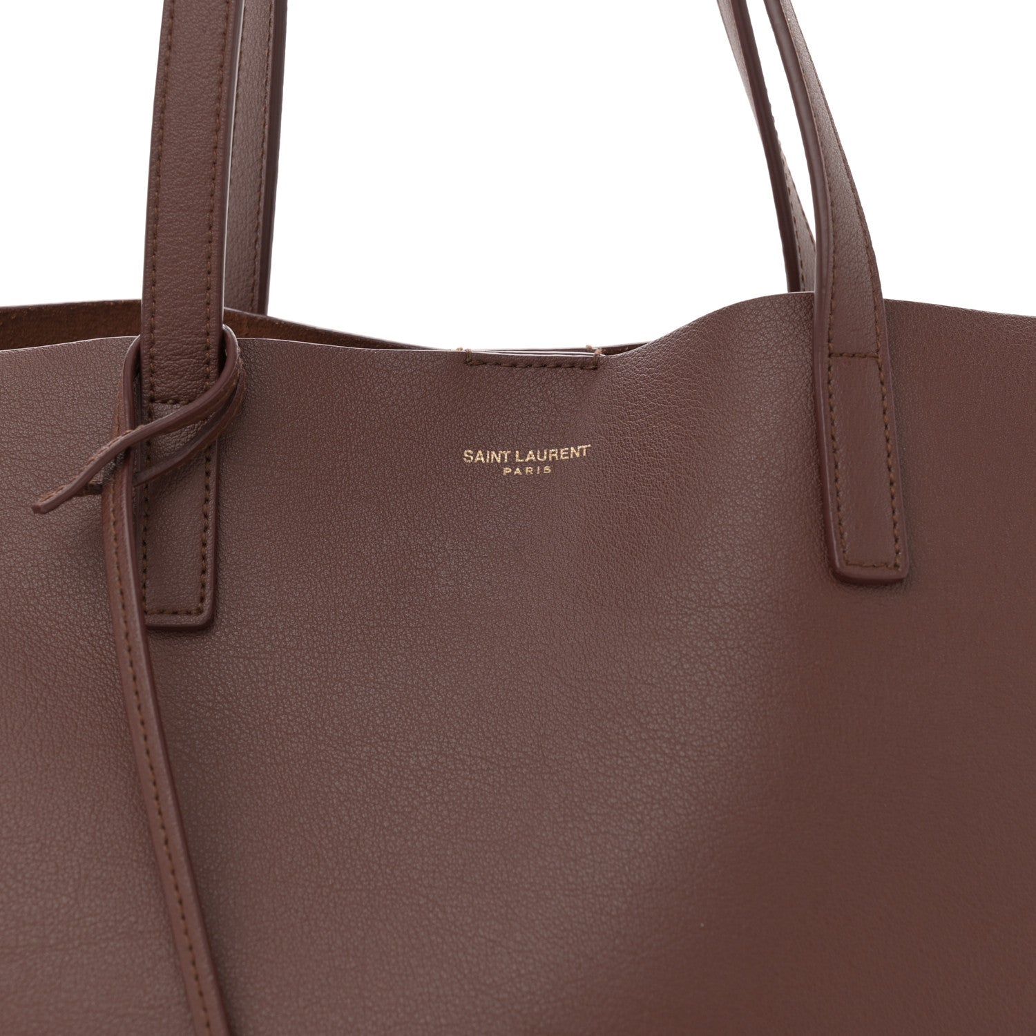 Saint Laurent Calfskin Large Shopping Tote Old Brandy 9 of 13
