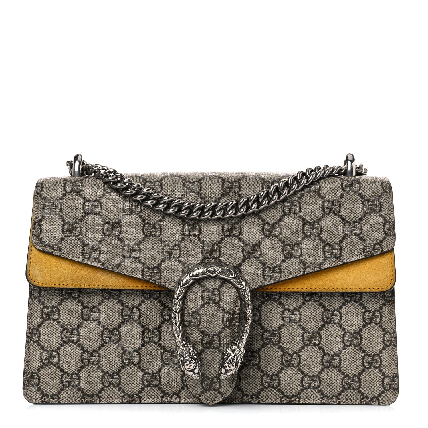 Gucci GG Supreme Monogram Small Dionysus Shoulder Bag Yellow 2 of 17