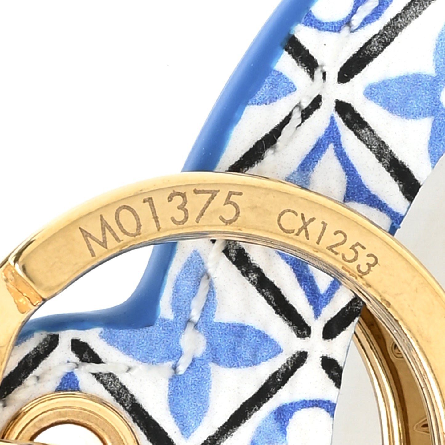 Monogram Illustre Resort Bag Charm Key Holder Blue
