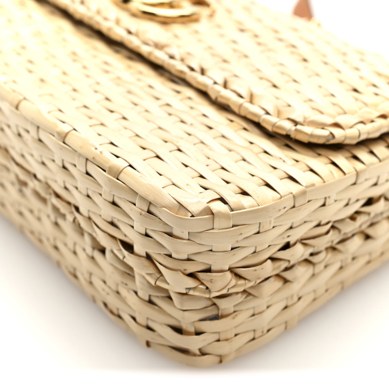 Gucci Glazed Wicker Small Cestino Shoulder Bag Natural 10 of 10
