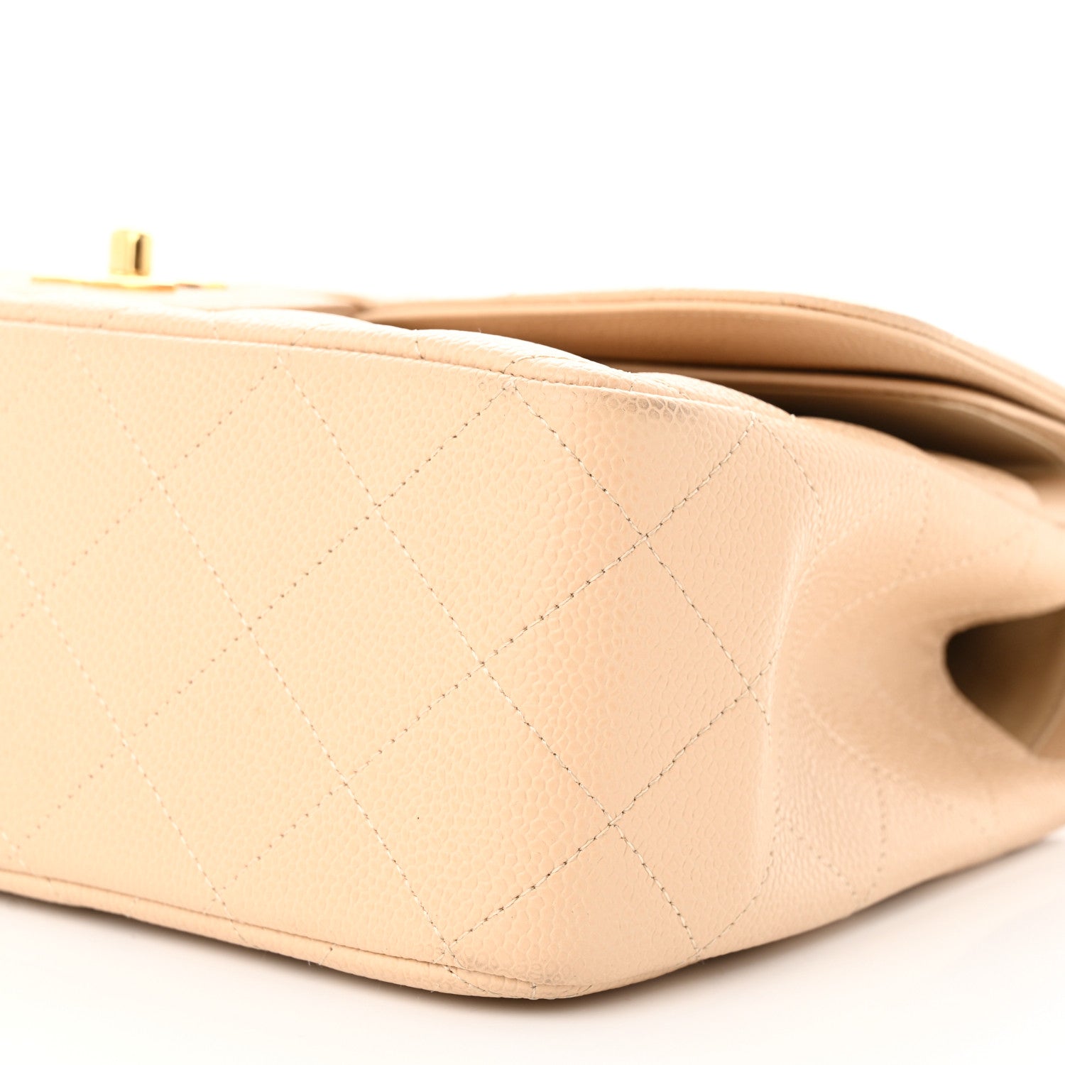 Chanel Caviar Quilted Jumbo Double Flap Beige 10 of 11