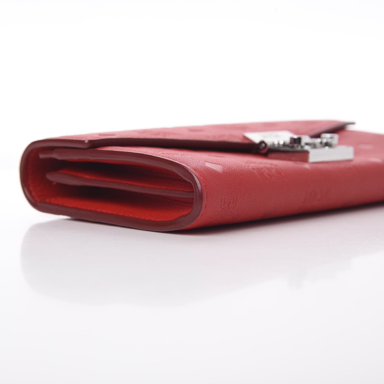 MCM Calfskin Ottomar Large Patricia Wallet On Chain Red 4 of 9