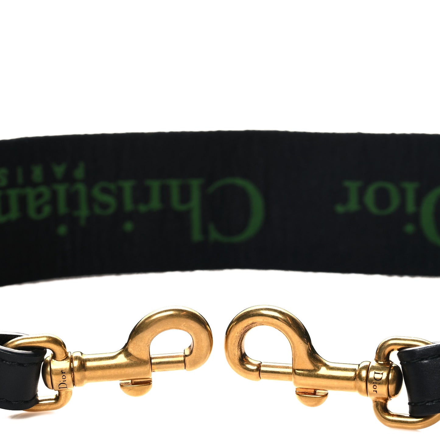Canvas Embroidered Shoulder Strap Green