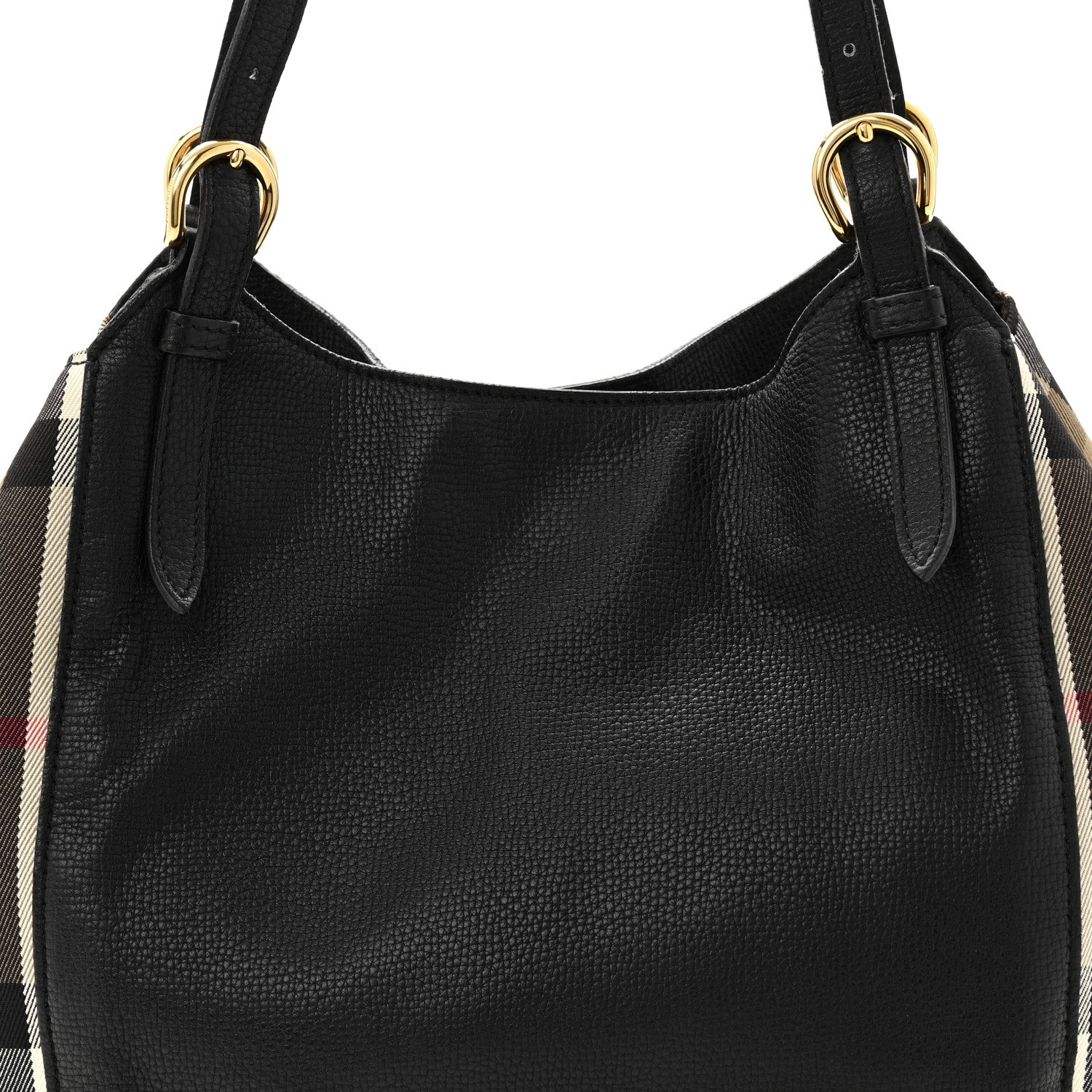 Burberry Grainy Calfskin House Check Small Canterbury Black 7 of 13
