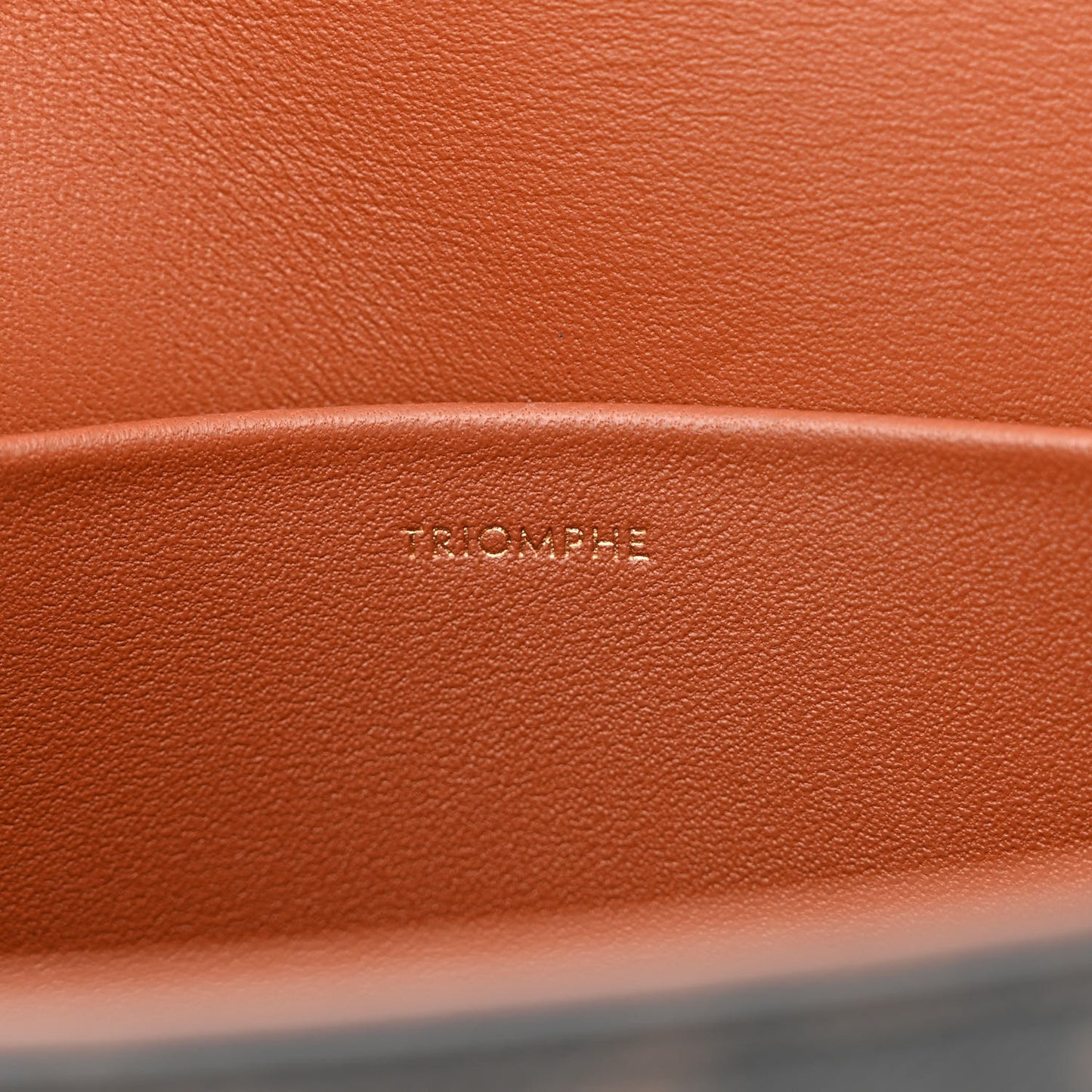 Canvas Calfskin Triomphe Shoulder Bag Tan