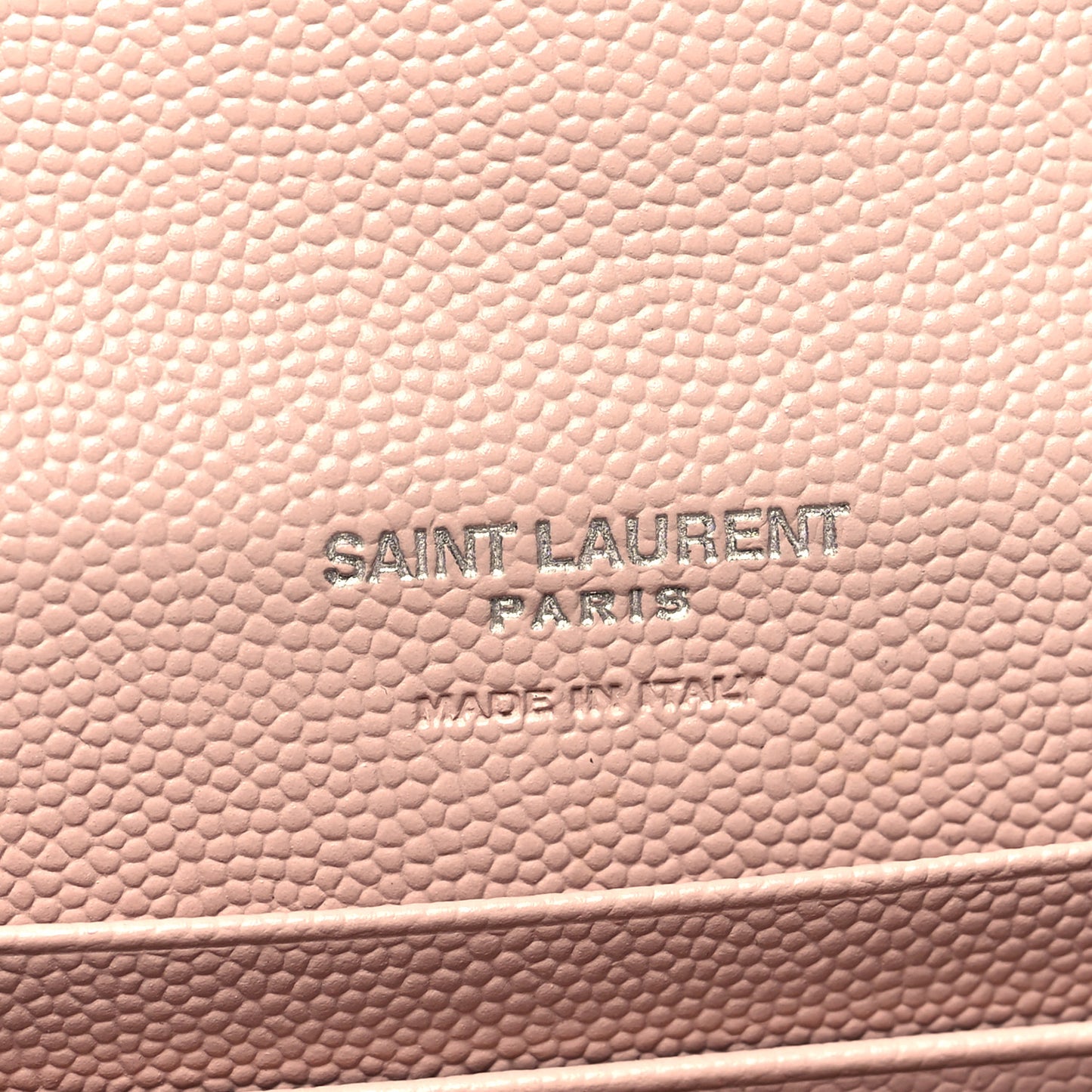 Grain De Poudre Matelasse Chevron Small Monogram Envelope Wallet Pale Pink