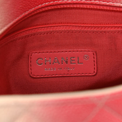 Chanel Caviar Quilted Ombre Medium Single Flap White Rose Pink 6 of 13