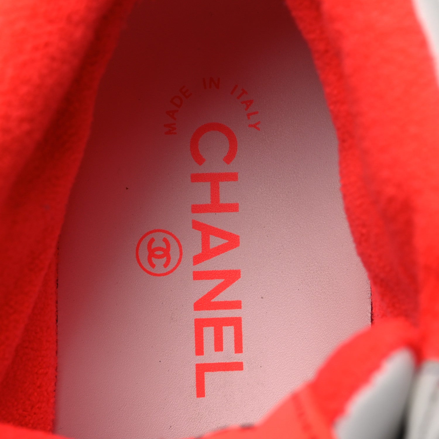 Chanel Calfskin Womens Logo High Top Sneakers 38 White Pink 9 of 12