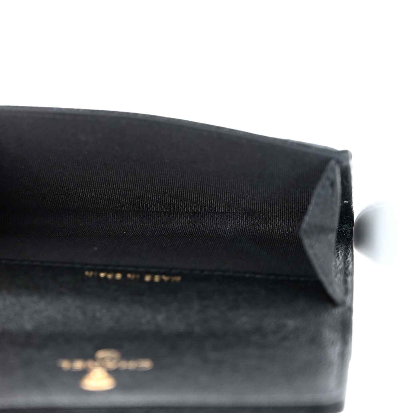 Caviar Quilted Boy Flap Card Holder Black