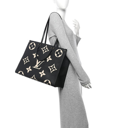 Louis Vuitton Empreinte Monogram Giant Onthego GM Black Beige 2 of 9