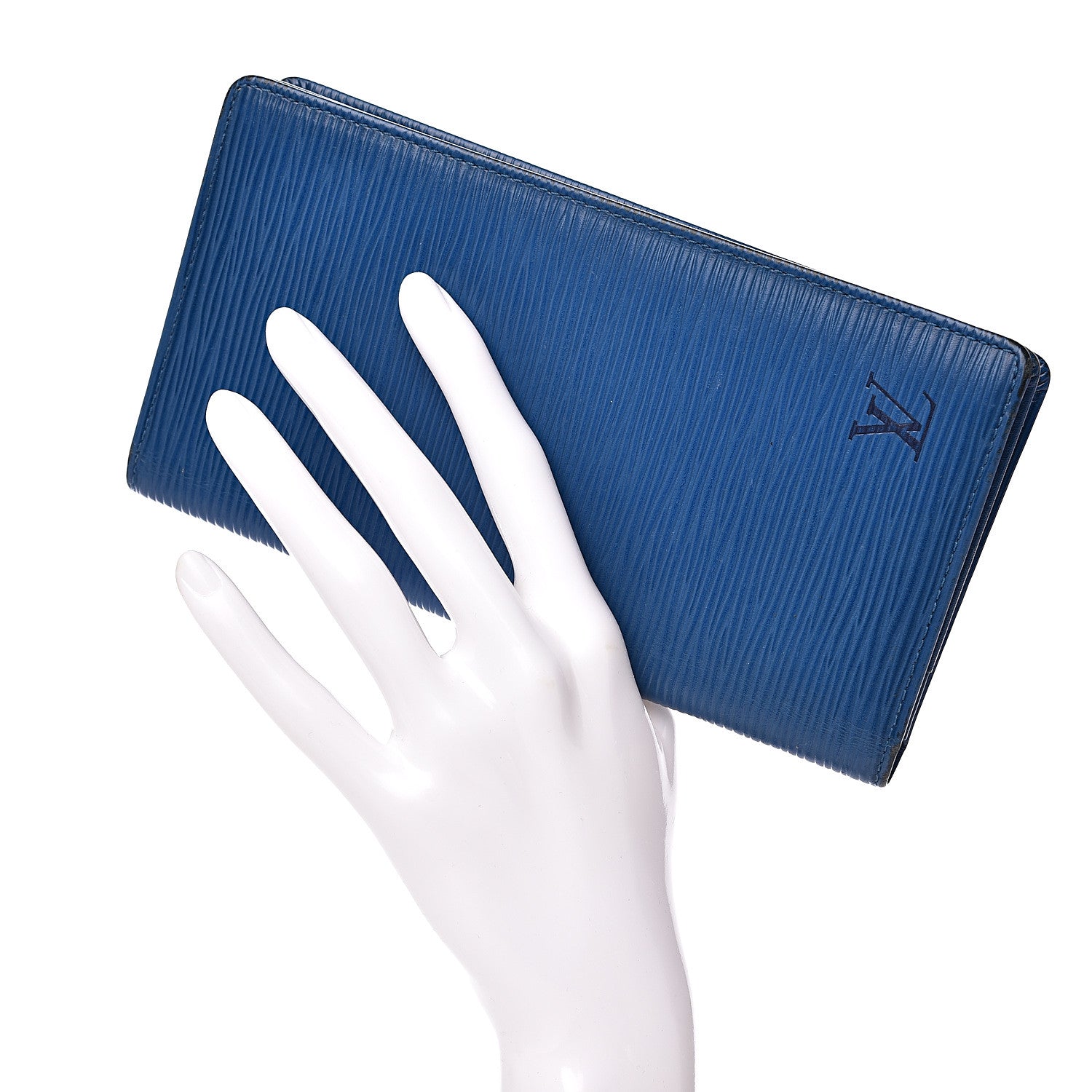 Louis Vuitton Epi Checkbook Card Holder Cyan 2 of 11
