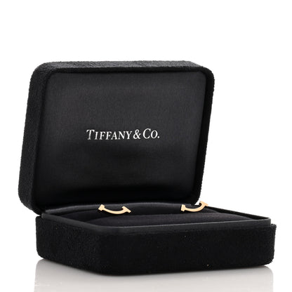 Tiffany 18K Rose Gold T Smile Stud Earrings 5 of 5