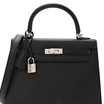 Hermes Epsom Kelly Sellier 25 Black 8 of 11