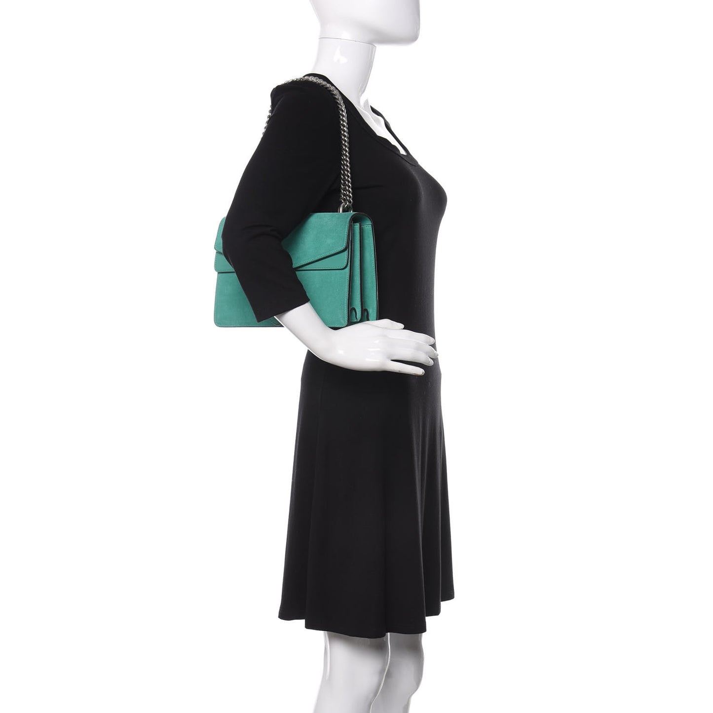 Suede Small Dionysus Shoulder Bag Green
