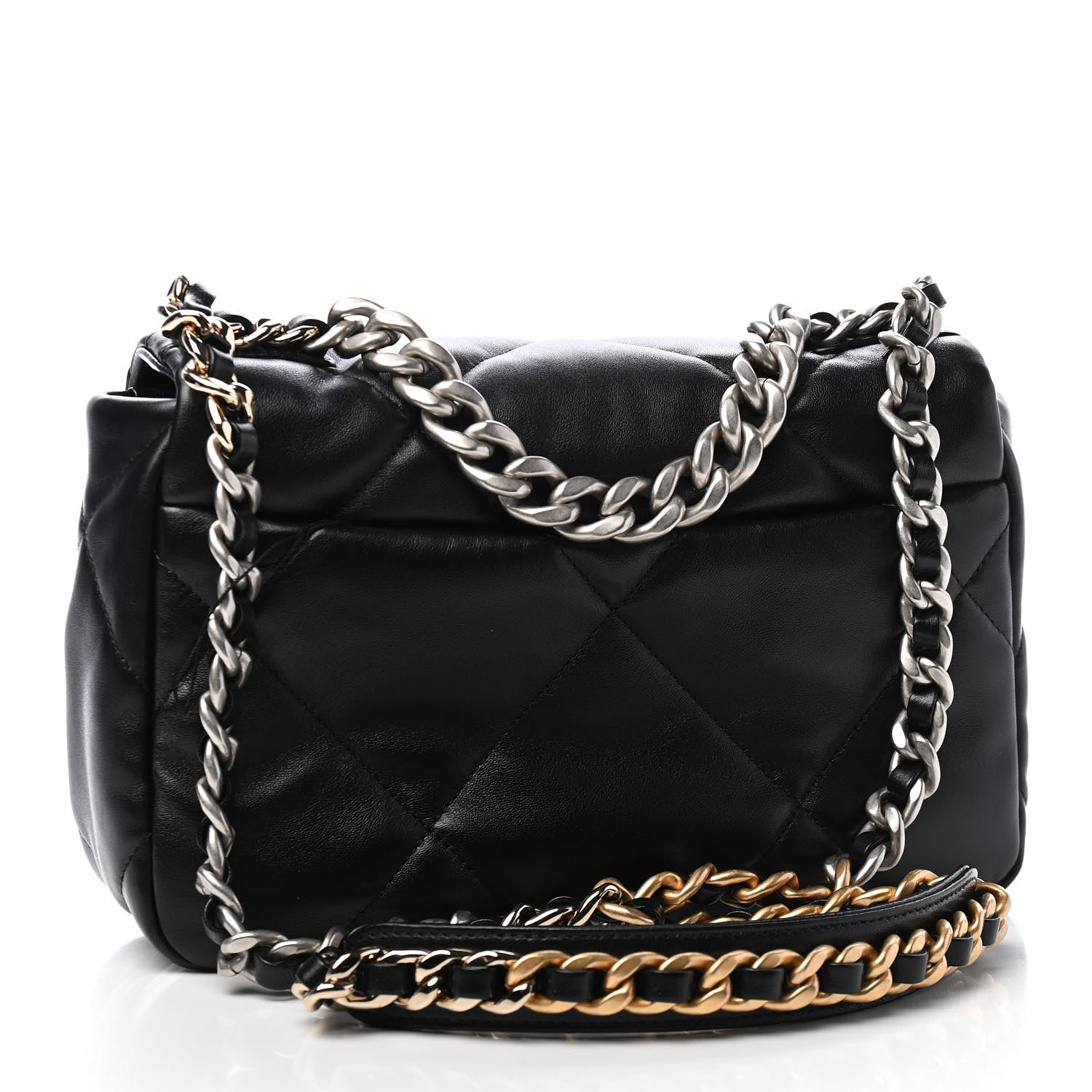 Chanel Lambskin Quilted Medium Chanel 19 Flap Black 3 of 9