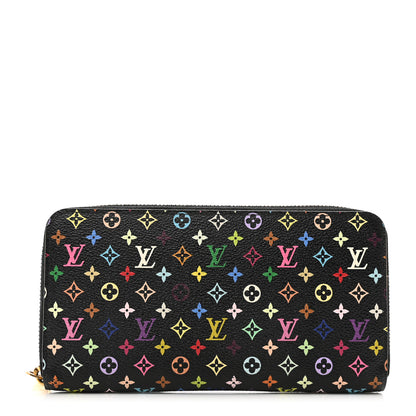Louis Vuitton Monogram Multicolor Zippy Wallet Black Violet 1 of 9