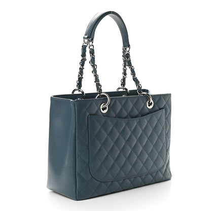 Chanel Caviar Quilted Grand Shopping Tote GST Blue 2 of 10