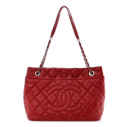 Chanel Caviar Quilted Timeless CC Soft Tote Red 1 of 9