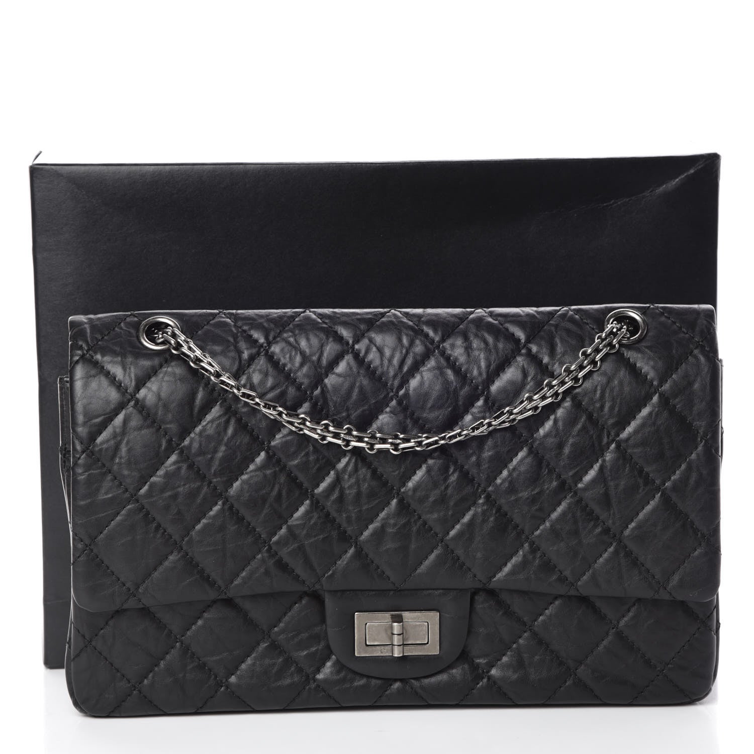 Chanel Aged Calfskin Quilted 2.55 Reissue 227 Flap Black 10 of 10