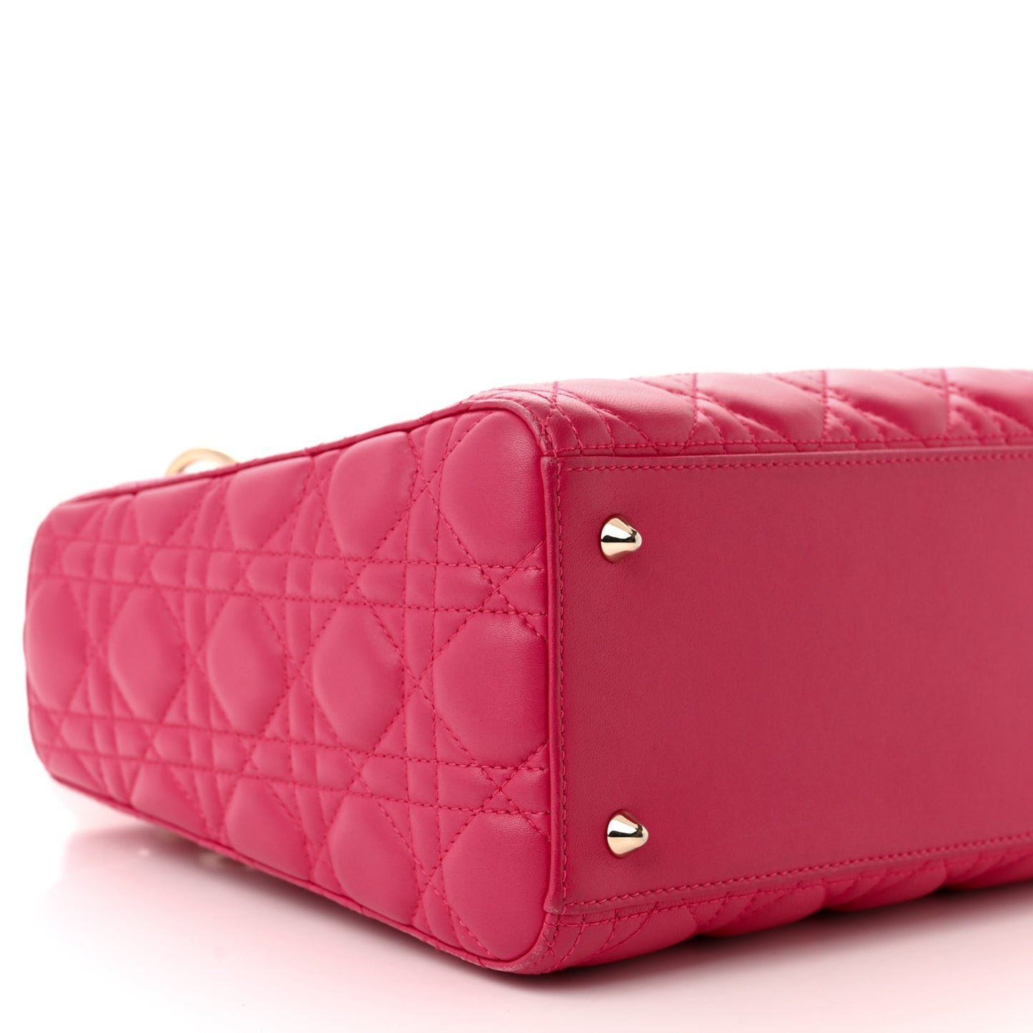 Lambskin Cannage Medium Lady Dior Pink