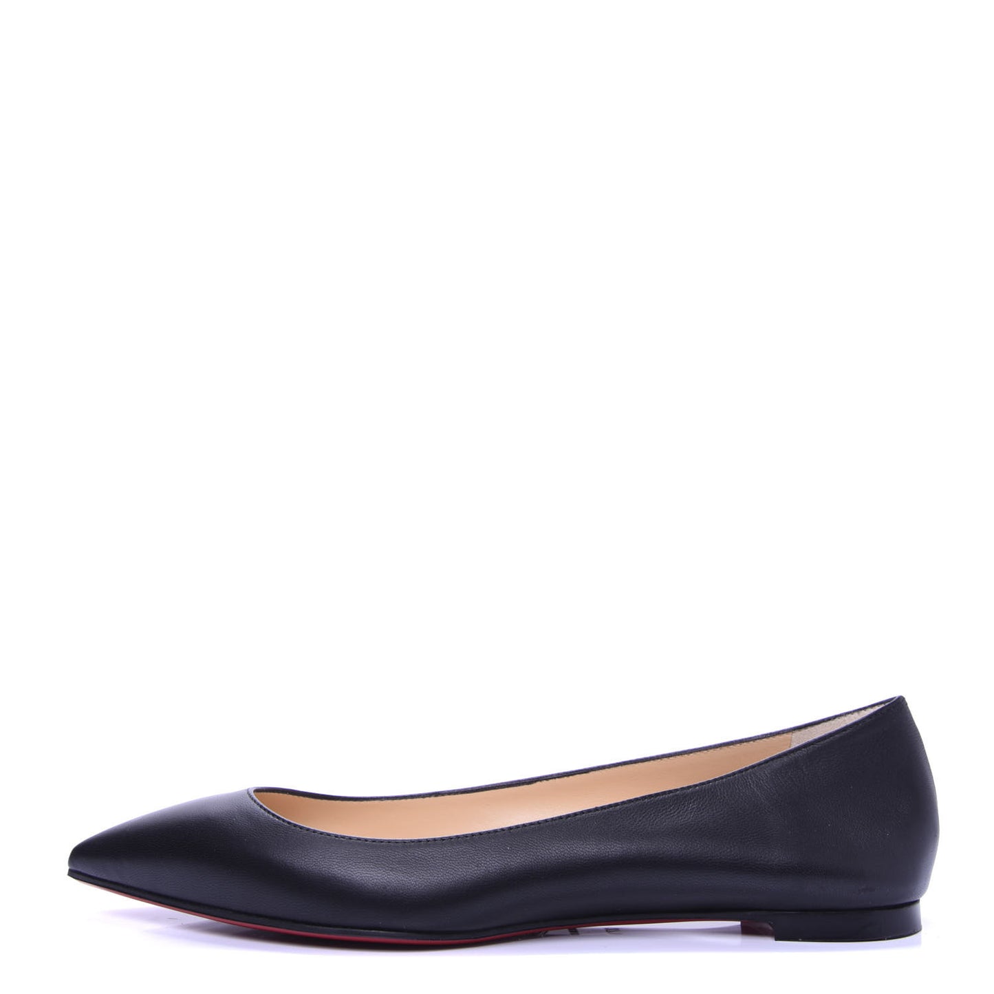 Shiny Nappa Ballalla Flats 37.5 Black
