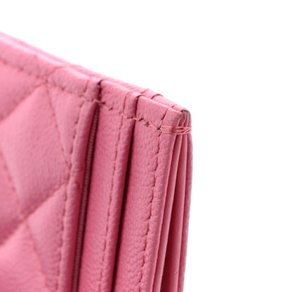 Chanel Caviar Quilted Boy Card Holder Pink 8 of 8