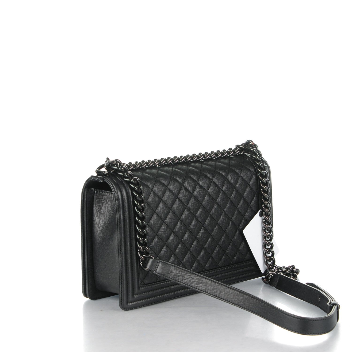 Chanel Caviar Quilted New Medium Boy Flap So Black 3 of 8
