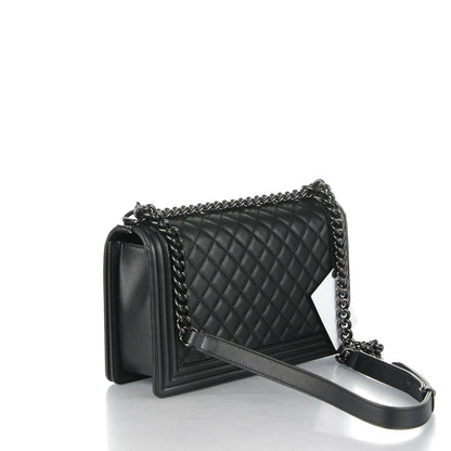 Chanel Caviar Quilted New Medium Boy Flap So Black 3 of 8